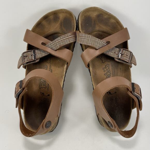Birkenstock Birkis Ankle Strap Sandals Womens Size 37/ 6 Brown Leather Narrow - Picture 5 of 10